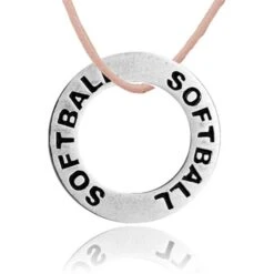 Softball Message Ring Necklace -Sport Gift Store sb 00172 4