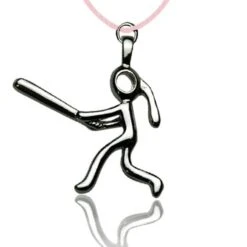 Silver Softball Girl (Stick Figure) Necklace -Sport Gift Store sb 00240 4