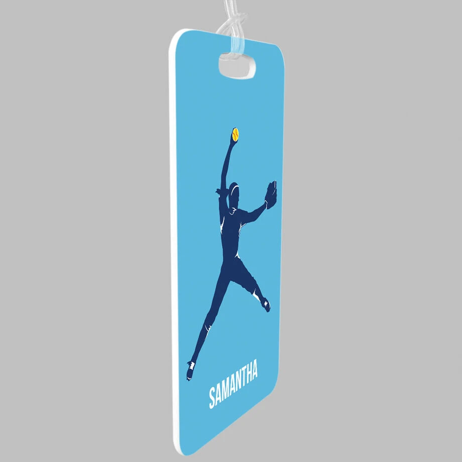 Softball Bag/Luggage Tag - Personalized Softball Pitcher 6 Softball Bag/Luggage Tag - Personalized Softball Pitcher - Image 4