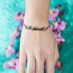 Softball Stainless Steel Bracelet -Sport Gift Store sb 02191 7