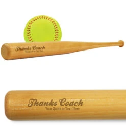 Softball Mini Engraved Bat Thanks Coach (SIGN ME)