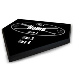 Softball Personalized Team Home Plate Plaque -Sport Gift Store sb 02464 BLACK ANGLE