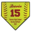 Softball Personalized Softball Stitches Home Plate Plaque -Sport Gift Store sb 02465