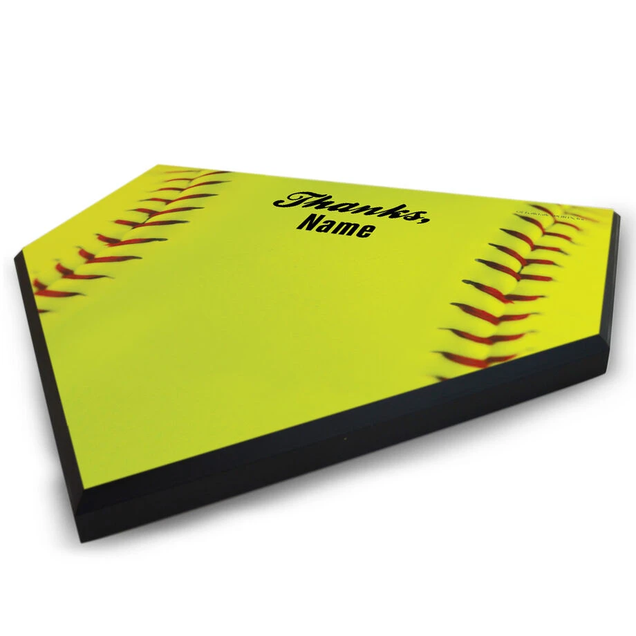 Softball Personalized Thanks Coach Home Plate Plaque 8 Softball Personalized Thanks Coach Home Plate Plaque - Image 6
