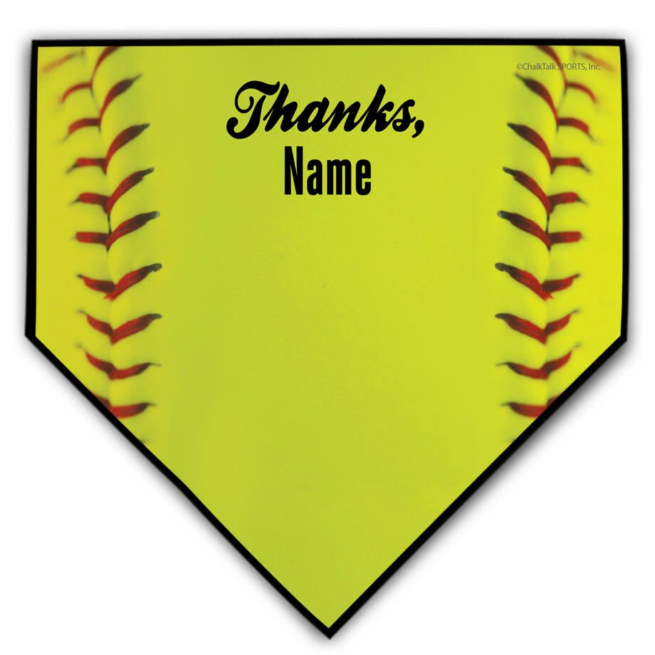 Softball Personalized Thanks Coach Home Plate Plaque 4 Softball Personalized Thanks Coach Home Plate Plaque - Image 2