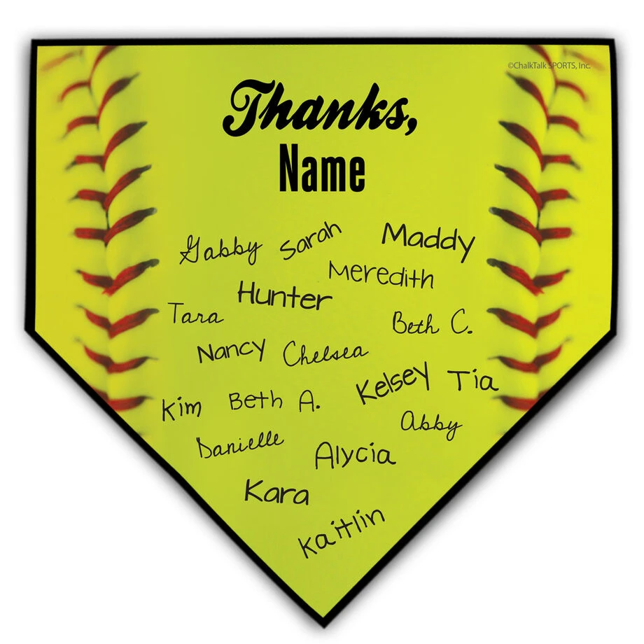 Softball Personalized Thanks Coach Home Plate Plaque 7 Softball Personalized Thanks Coach Home Plate Plaque - Image 5
