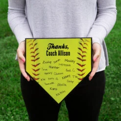 Softball Personalized Thanks Coach Home Plate Plaque 10 Softball Personalized Thanks Coach Home Plate Plaque -Sport Gift Store sb 02466 FEMALE