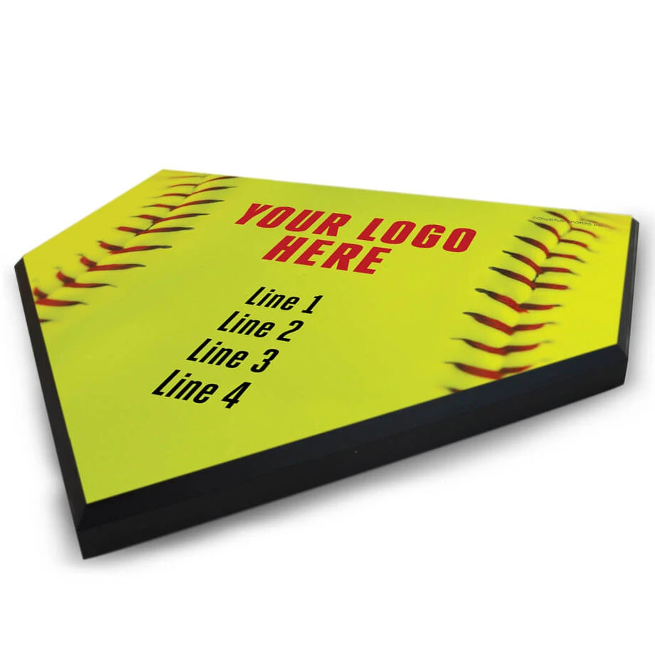 Softball Your Logo Home Plate Plaque 6 Softball Your Logo Home Plate Plaque - Image 4