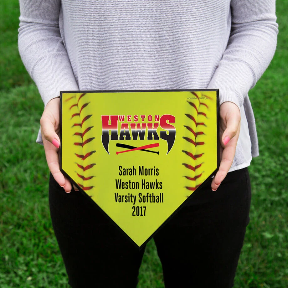 Softball Your Logo Home Plate Plaque 4 Softball Your Logo Home Plate Plaque - Image 2