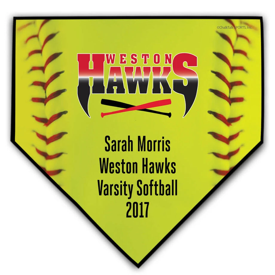 Softball Your Logo Home Plate Plaque 3 Softball Your Logo Home Plate Plaque