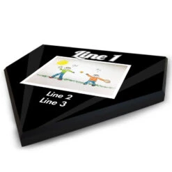 Softball Home Plate Plaque Your Artwork With Color Background -Sport Gift Store sb 02660 BLACK ANGLE