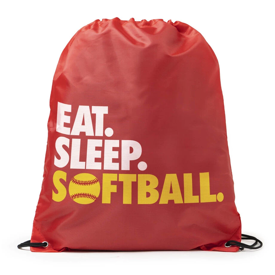 Softball Drawstring Backpack Eat. Sleep. Softball. 3 Softball Drawstring Backpack Eat. Sleep. Softball.