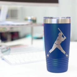 Softball 20 Oz. Double Insulated Tumbler - Batter -Sport Gift Store sb 03150 ROYAL DESK
