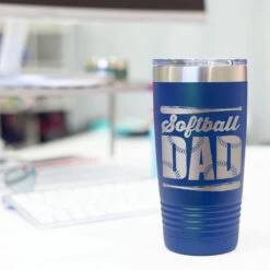 Softball 20 Oz. Double Insulated Tumbler - Dad -Sport Gift Store sb 03157 ROYAL DESK