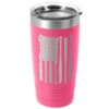 Softball 20 Oz. Double Insulated Tumbler - Flag -Sport Gift Store sb 03158 PINK MAIN