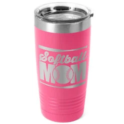 Softball 20 Oz. Double Insulated Tumbler - Mom