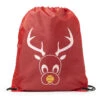 Softball Drawstring Backpack - Reindeer -Sport Gift Store sb 03326 RED MAIN