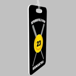Softball Bag/Luggage Tag - Personalized Team Crossed Bats -Sport Gift Store sb 03334 BLACKGRAY ALLPROFILE