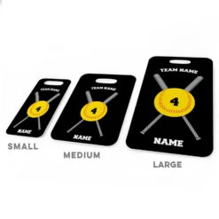 Softball Bag/Luggage Tag - Personalized Team Crossed Bats -Sport Gift Store sb 03334 BLACKGRAY ALLSIZES