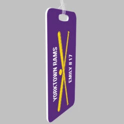 Softball Bag/Luggage Tag - Personalized Text With Crossed Bats 9 Softball Bag/Luggage Tag - Personalized Text With Crossed Bats -Sport Gift Store sb 03335 PURPLEYELLOW ALLPROFILE