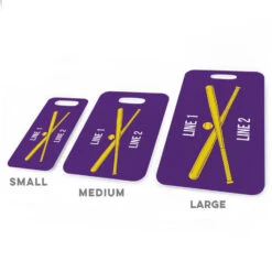 Softball Bag/Luggage Tag - Personalized Text With Crossed Bats 8 Softball Bag/Luggage Tag - Personalized Text With Crossed Bats -Sport Gift Store sb 03335 PURPLEYELLOW ALLSIZES