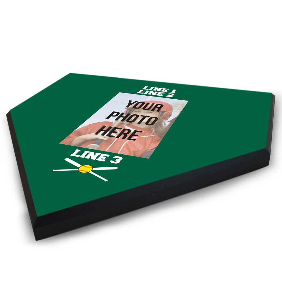 Softball Home Plate Plaque - Player Photo 6 Softball Home Plate Plaque - Player Photo - Image 4