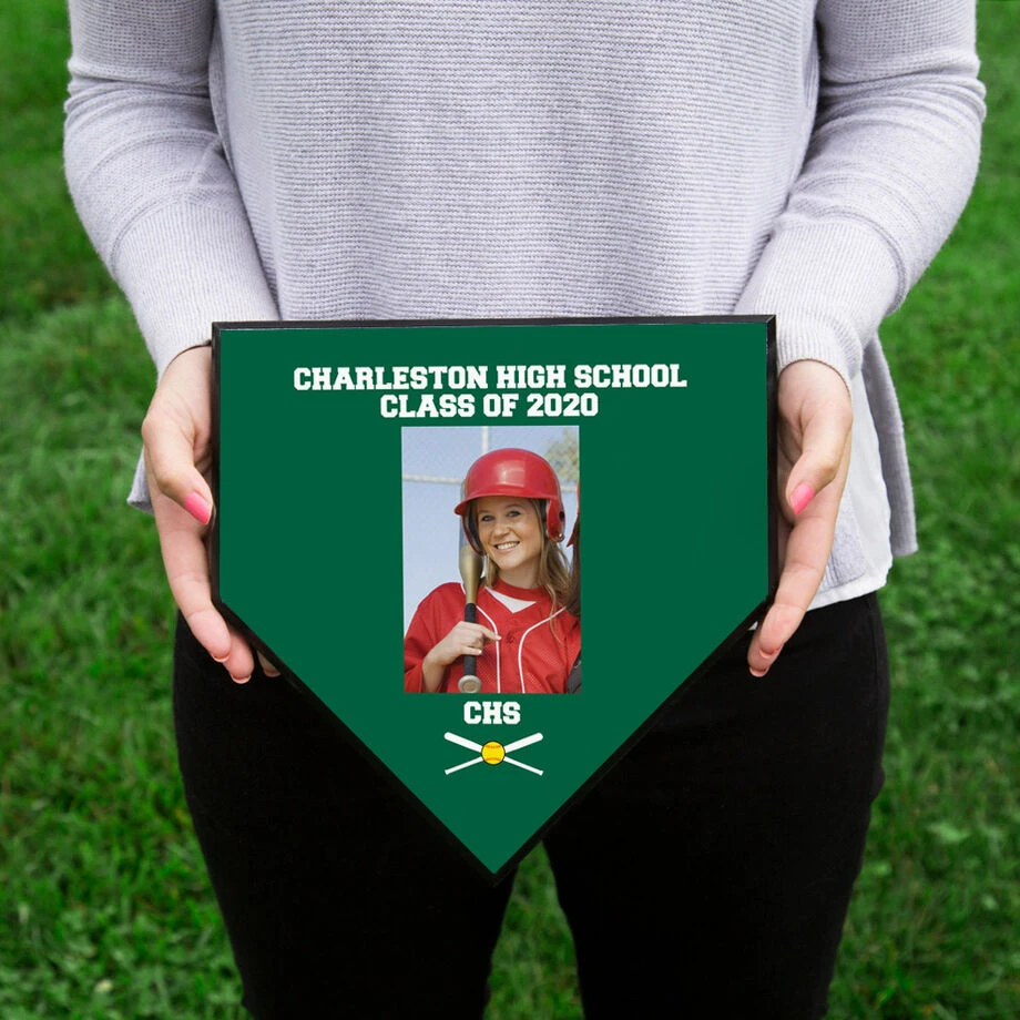 Softball Home Plate Plaque - Player Photo 4 Softball Home Plate Plaque - Player Photo - Image 2