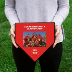 Softball Home Plate Plaque - Team Photo -Sport Gift Store sb 03571 RED FEMALE