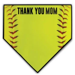 Softball Home Plate Plaque - Thank You Mom -Sport Gift Store sb 03709 MAIN