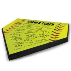Softball Home Plate Plaque - Thanks Coach 11 Softball Home Plate Plaque - Thanks Coach -Sport Gift Store sb 03710 ANGLE