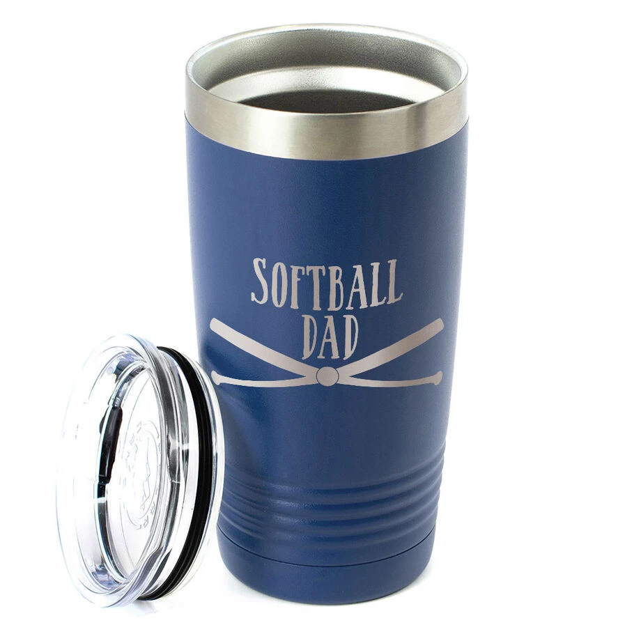 Softball 20oz. Double Insulated Tumbler - Softball Dad 4 Softball 20oz. Double Insulated Tumbler - Softball Dad - Image 2