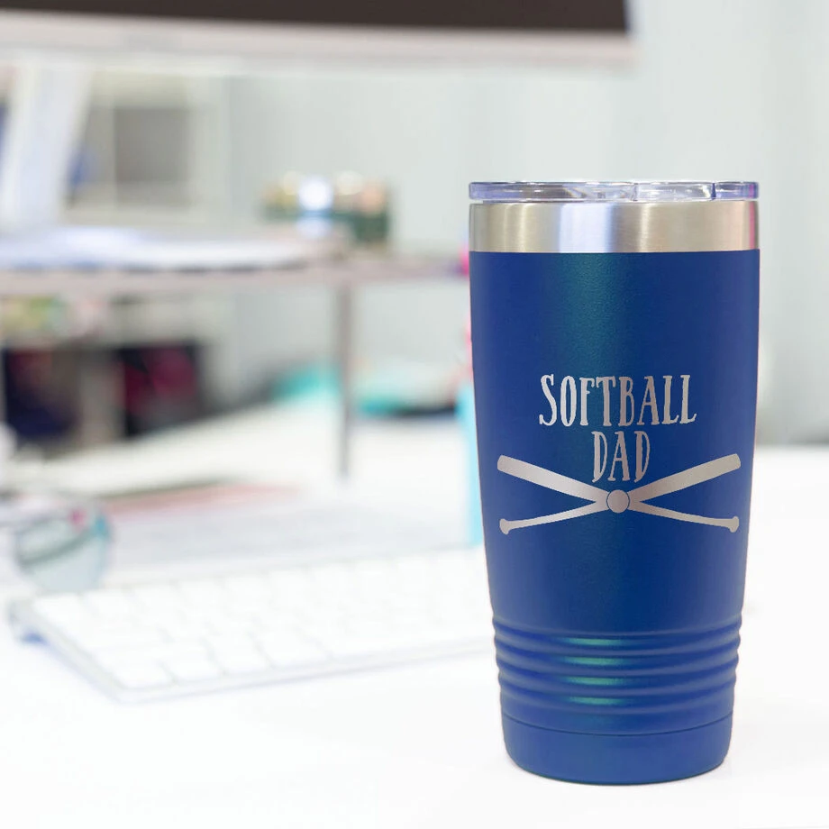 Softball 20oz. Double Insulated Tumbler - Softball Dad 9 Softball 20oz. Double Insulated Tumbler - Softball Dad - Image 7