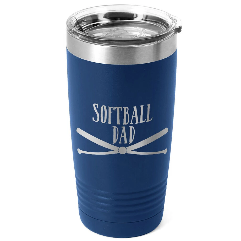 Softball 20oz. Double Insulated Tumbler - Softball Dad 3 Softball 20oz. Double Insulated Tumbler - Softball Dad