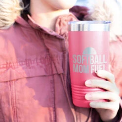 Softball 20oz. Double Insulated Tumbler - Softball Mom Fuel 11 Softball 20oz. Double Insulated Tumbler - Softball Mom Fuel -Sport Gift Store sb 03885 PINK MODEL