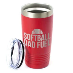 Softball 20oz. Double Insulated Tumbler - Softball Dad Fuel -Sport Gift Store sb 03886 RED ALTMAIN
