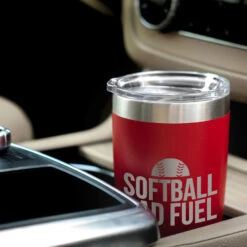 Softball 20oz. Double Insulated Tumbler - Softball Dad Fuel -Sport Gift Store sb 03886 RED CAR