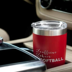 Softball 20oz. Double Insulated Tumbler - Caffeine, Chaos And Softball -Sport Gift Store sb 03887 RED CAR