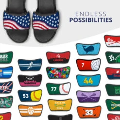 Softball Repwell® Sandal Straps - American Flag Ball 11 Softball Repwell® Sandal Straps - American Flag Ball -Sport Gift Store sb 03893 STRAPS MULTI