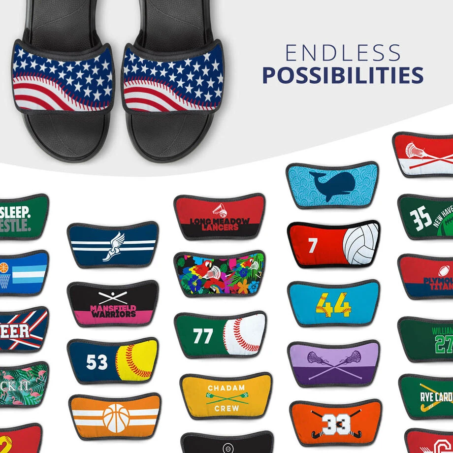 Softball Repwell® Sandal Straps - American Flag Ball 7 Softball Repwell® Sandal Straps - American Flag Ball - Image 5