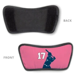 Softball Repwell® Sandal Straps - Batter Silhouette With Number 10 Softball Repwell® Sandal Straps - Batter Silhouette With Number -Sport Gift Store sb 03895 STRAPS PINKNAVY DETAIL