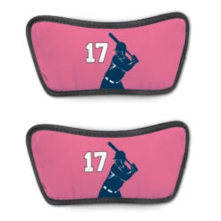 Softball Repwell® Sandal Straps - Batter Silhouette With Number