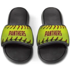 Softball Repwell® Slide Sandals - Personalized Softball Stitches -Sport Gift Store sb 03897 FRONT