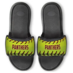 Softball Repwell® Slide Sandals - Personalized Softball Stitches