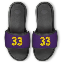 Softball Repwell® Slide Sandals - Softball Number Stitches