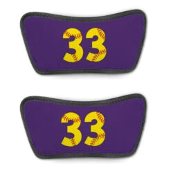 Softball Repwell® Sandal Straps - Softball Number Stitches