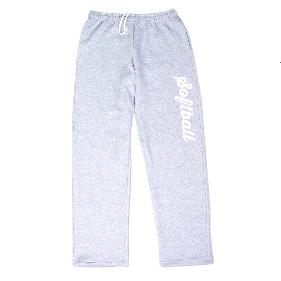 Softball Fleece Sweatpants - Softball Script 4 Softball Fleece Sweatpants - Softball Script - Image 2
