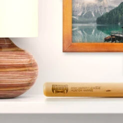 Engraved Mini Softball Bat - Logo With Text -Sport Gift Store sb 03951 SHELF