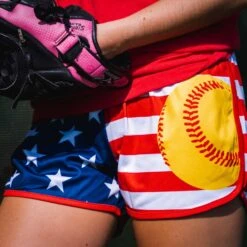 Patriotic Softball Shorts -Sport Gift Store sb 03962 LIFESTYLE 2