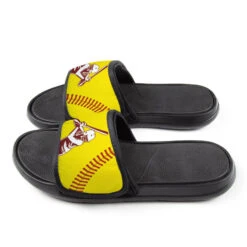 Softball Repwell® Slide Sandals - Batter Silhouette -Sport Gift Store sb 03965 SIDE