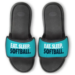 Softball Repwell® Slide Sandals - Eat. Sleep. Softball.